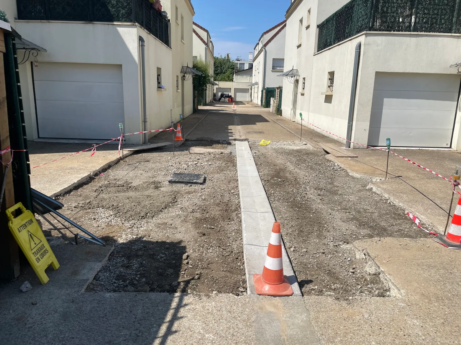 Création d'un accès et d'une plateforme sur un chantier en Essonne
